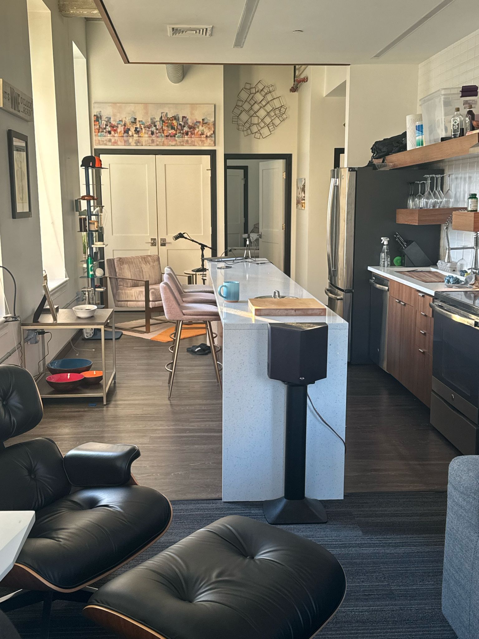 Kitchen to living view